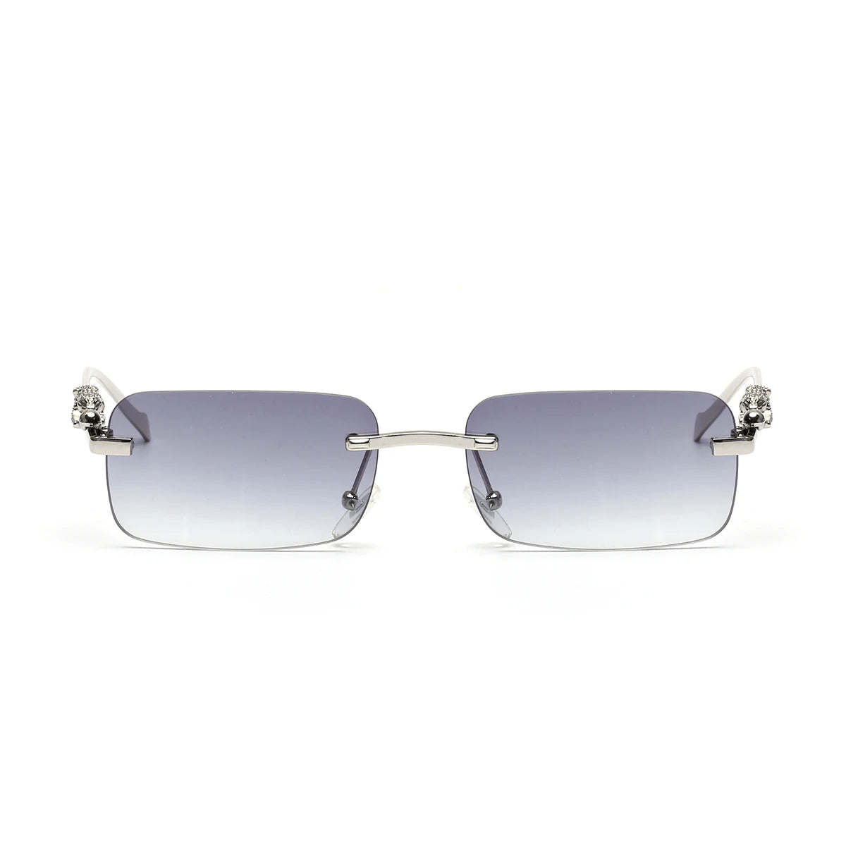 RBB Rimless Square Metal Sunglasses – Unisex UV400 Outdoor Designer Shades