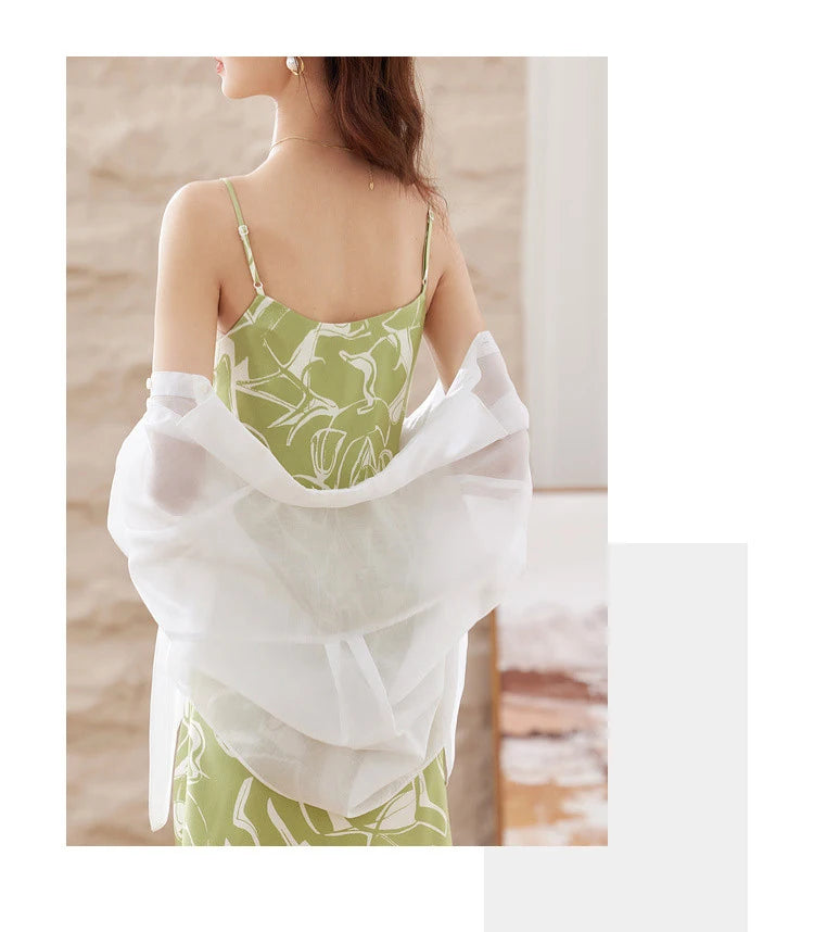 SENTUBILA Sheer Knot Shirts Women 2025 Elegant Casuals Long Drop Sleeve Button Up Shirts & Blouses Female Clothes 132C48674