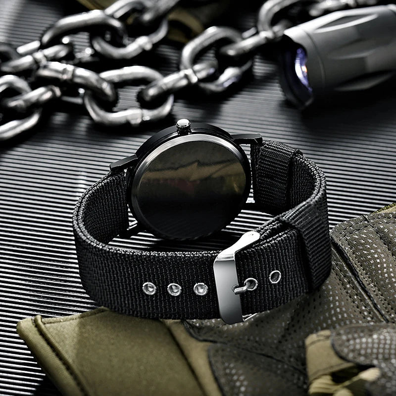 RBB Military Men’s Watch – Outdoor Sports Quartz Wristwatch with Nylon Band & Luminous Display