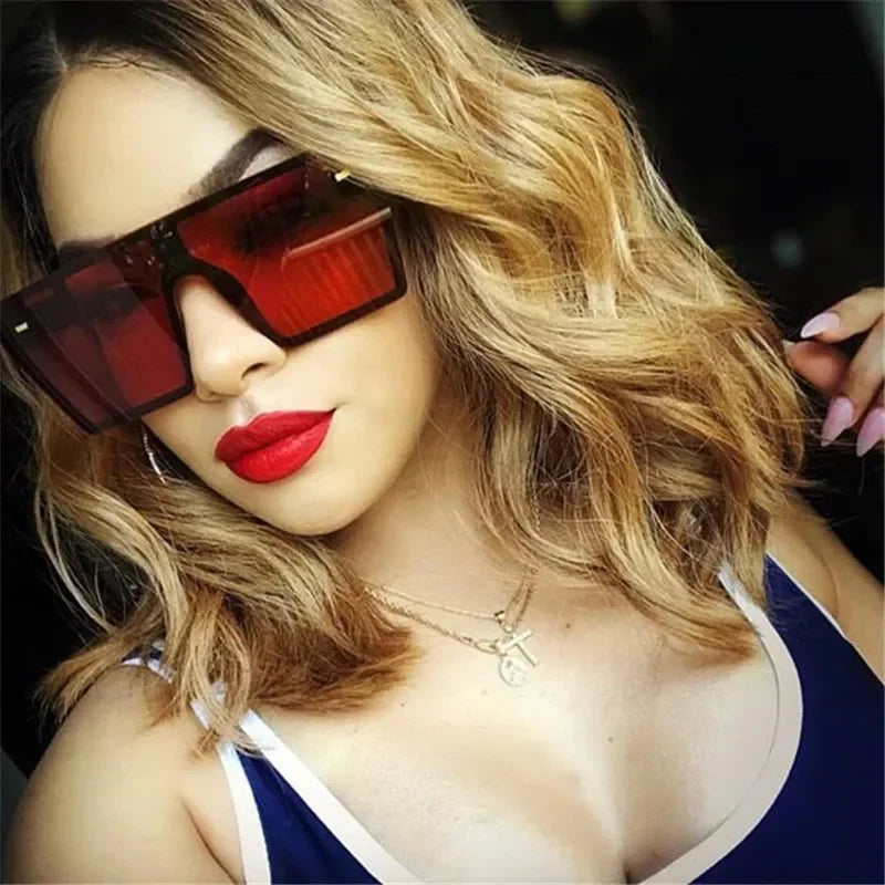 RBB Oversized Square Sunglasses – Retro Gradient UV400 Eyewear for Women & Men (2024)