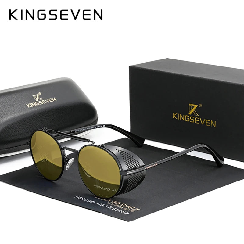 RBB Retro Steampunk Round Sunglasses – Polarized UV400 Gothic Vintage Eyewear