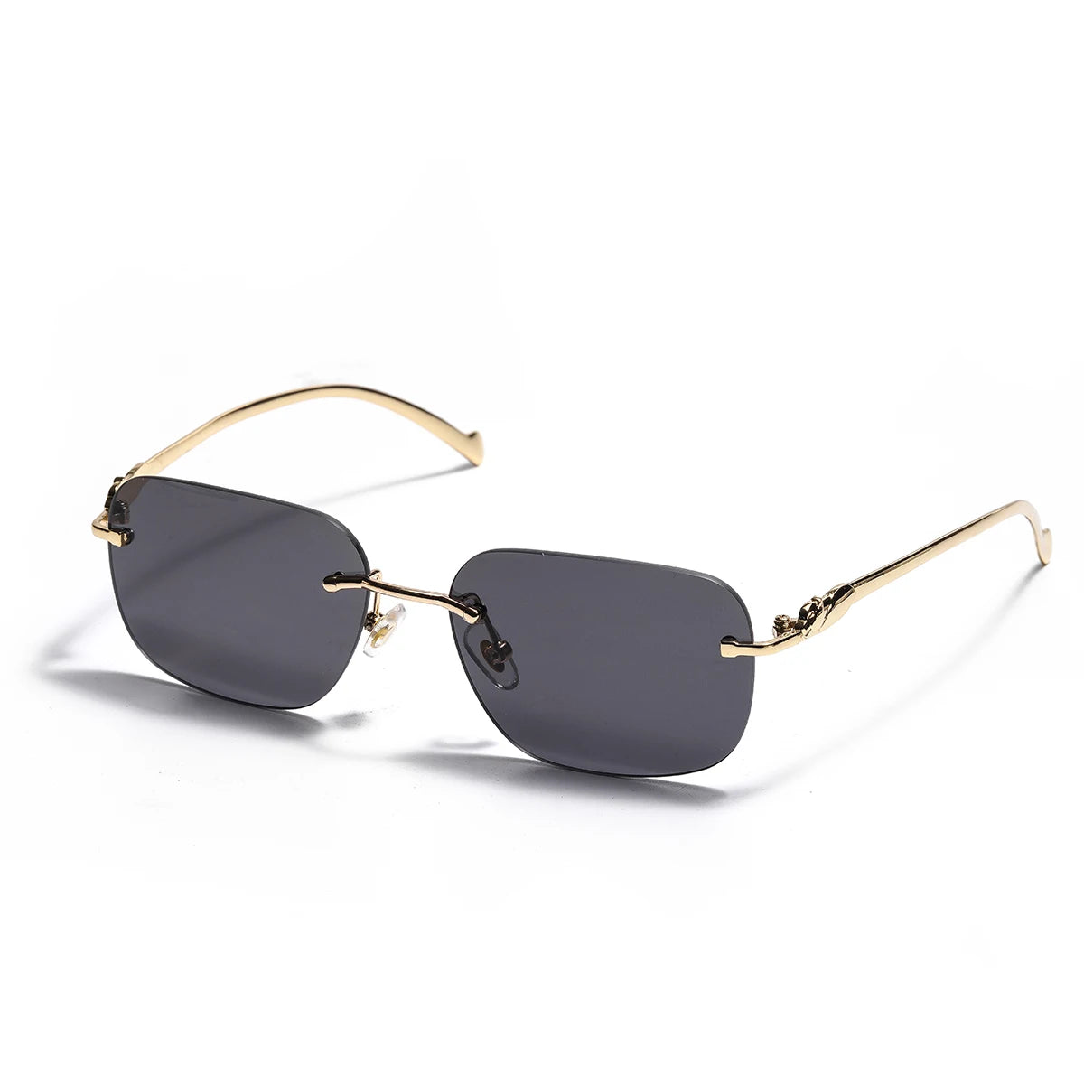 RBB Rimless Square Metal Sunglasses – Unisex UV400 Outdoor Designer Shades