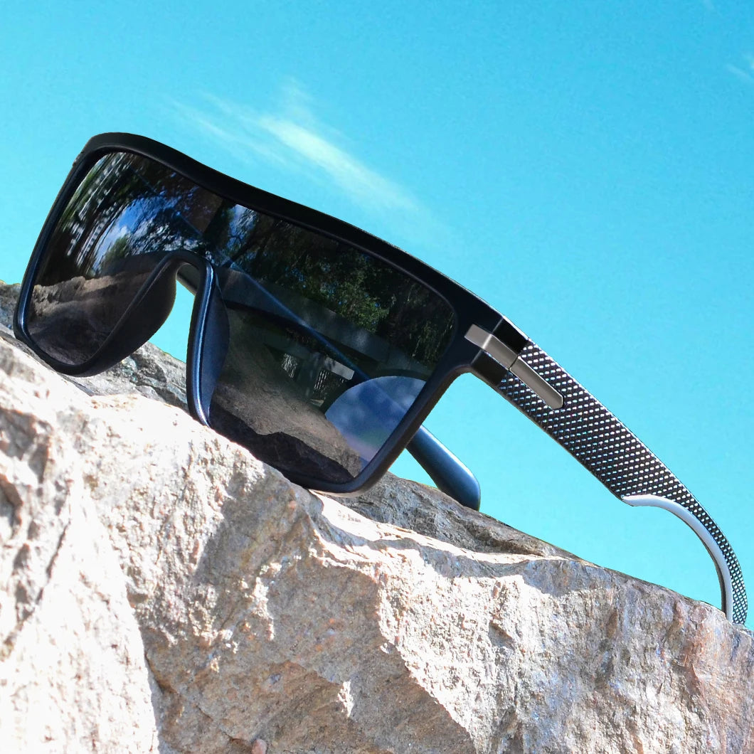 RBB Oversized Polarized Square Sunglasses – UV400 Mirror Lenses, Unisex Driving & Outdoor Shades