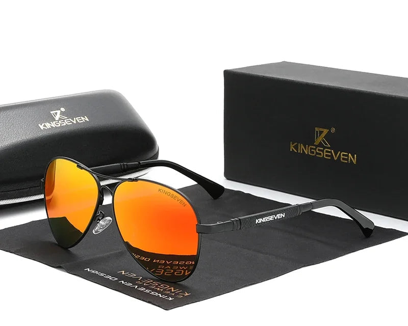 RBB Polarized Titanium Alloy Pilot Sunglasses | UV400 Anti-Reflective Eyewear for Men & Women