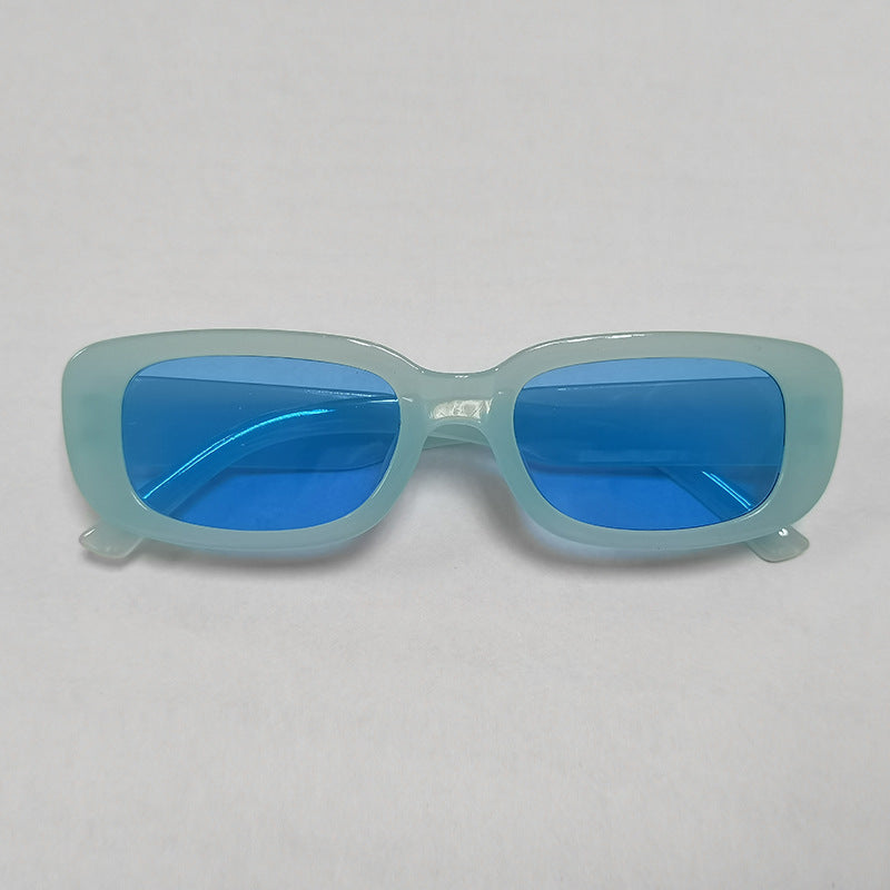 RBB Vintage Oval Sunglasses – UV400 Small Rectangle Ellipse Eyewear for Women