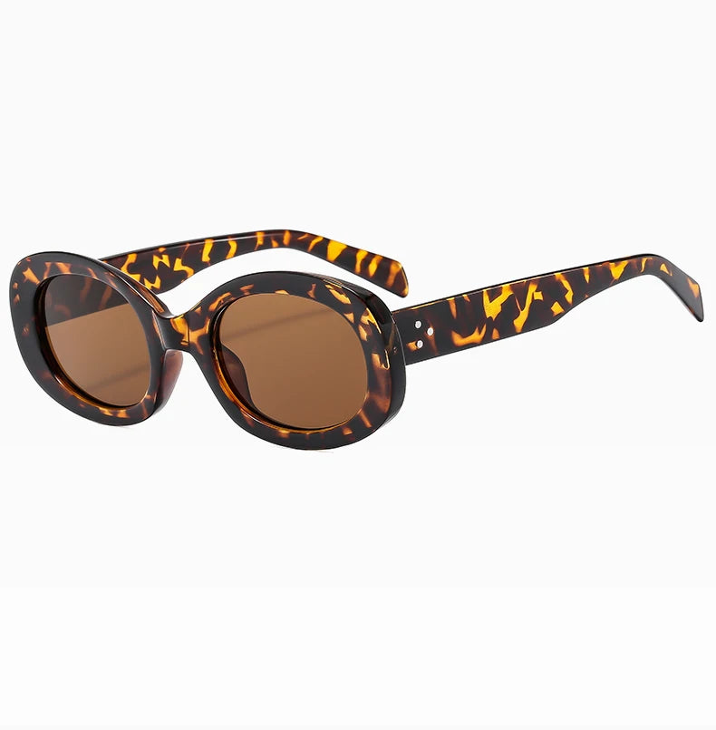RBB 2024 Retro Oval Sunglasses – Small Frame Y2K Fashion UV400 Eyewear for Women