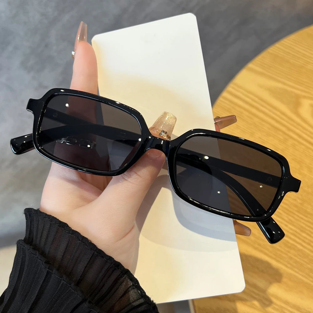 RBB Small Rectangular Sunglasses Set – Minimalist Retro UV400 Eyewear for Women & Unisex