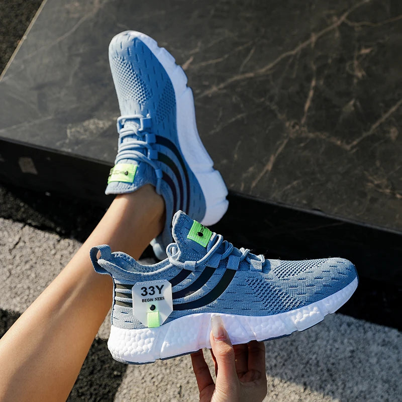 Men’s Summer Mesh Running Sneakers | Breathable, Lightweight, Casual Sport Shoes