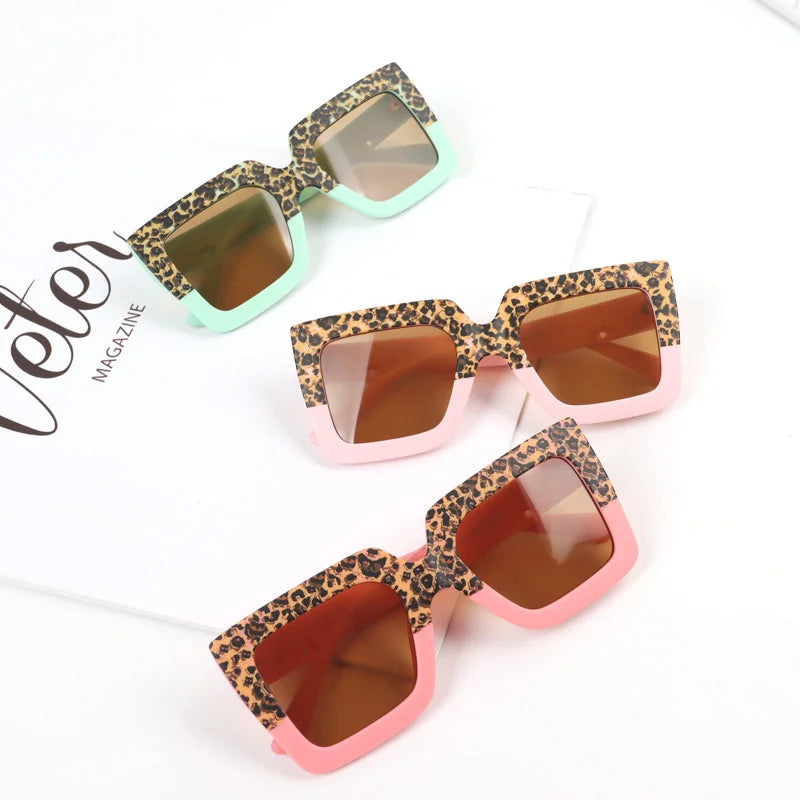 RBB Kids Oversized Square Sunglasses – Trendy Double-Color Frame Eyewear for Boys & Girls