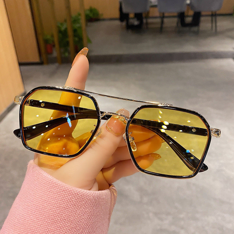 RBB Square Designer Sunglasses for Women | Vintage Small Frame | RBB UV400 Luxury Metal Shades
