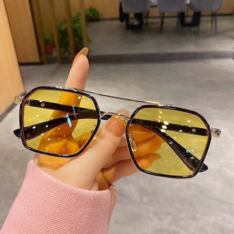 RBB Square Designer Sunglasses for Women | Vintage Small Frame | RBB UV400 Luxury Metal Shades