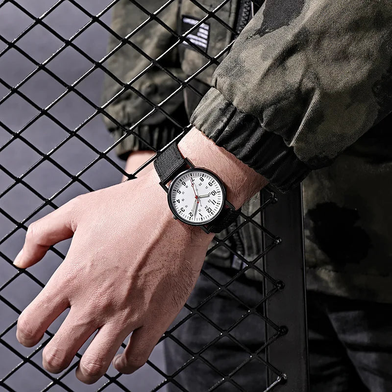 RBB Military Men’s Watch – Luminous, Shock Resistant Sports Quartz Wristwatch with Canvas Strap