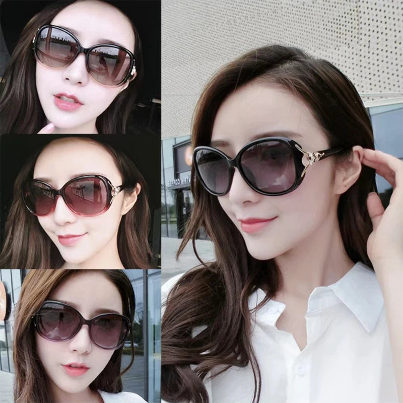 RBB Women’s UV Blocking Textured Gradient Black Sunglasses – Outdoor Fashion Eyewear