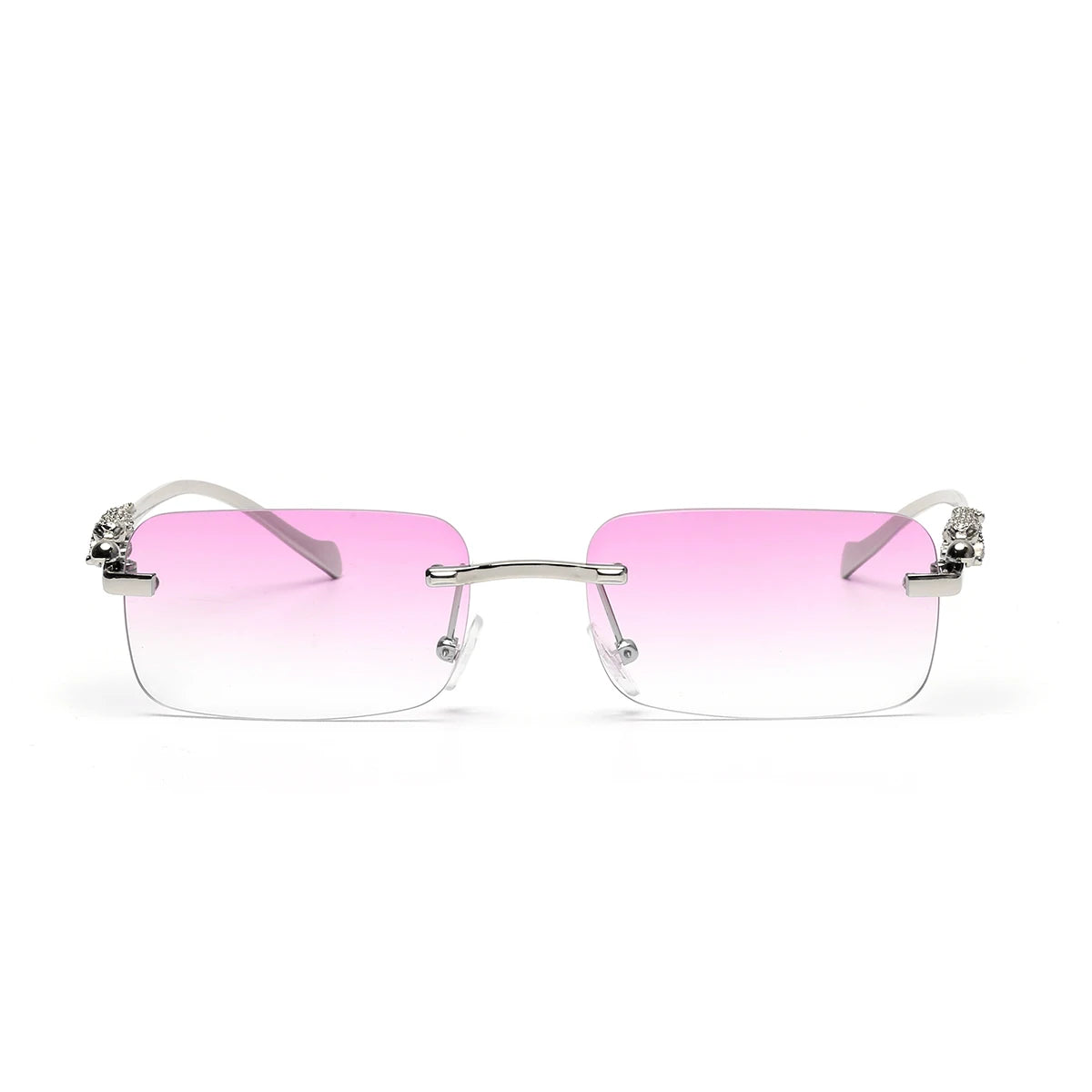 RBB Rimless Square Metal Sunglasses – Unisex UV400 Outdoor Designer Shades