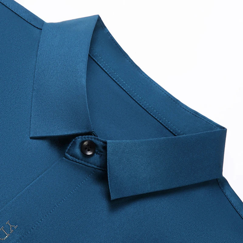RBB Men’s Business Casual Short Sleeve Shirt – Wrinkle-Resistant Solid Color