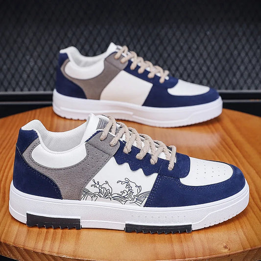 Men’s Breathable Lace-Up Sneakers – Lightweight Comfort for Everyday Wear