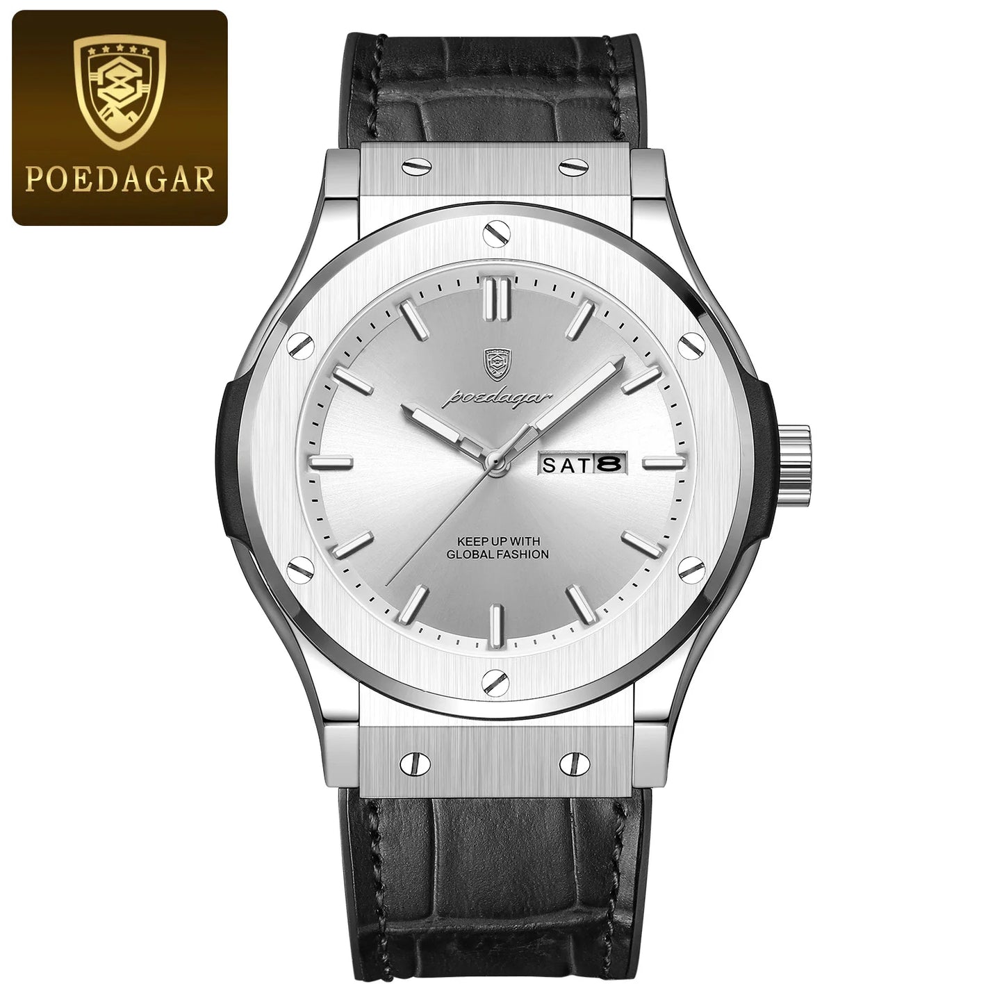 RBB Luxury Business Men’s Quartz Watch – Waterproof, Luminous, Date & Week Display, Silicone Strap