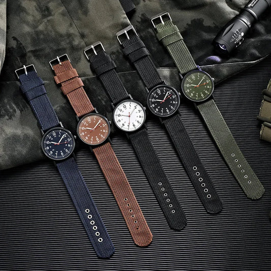 RBB Military Men’s Watch – Outdoor Sports Quartz Wristwatch with Nylon Band & Luminous Display
