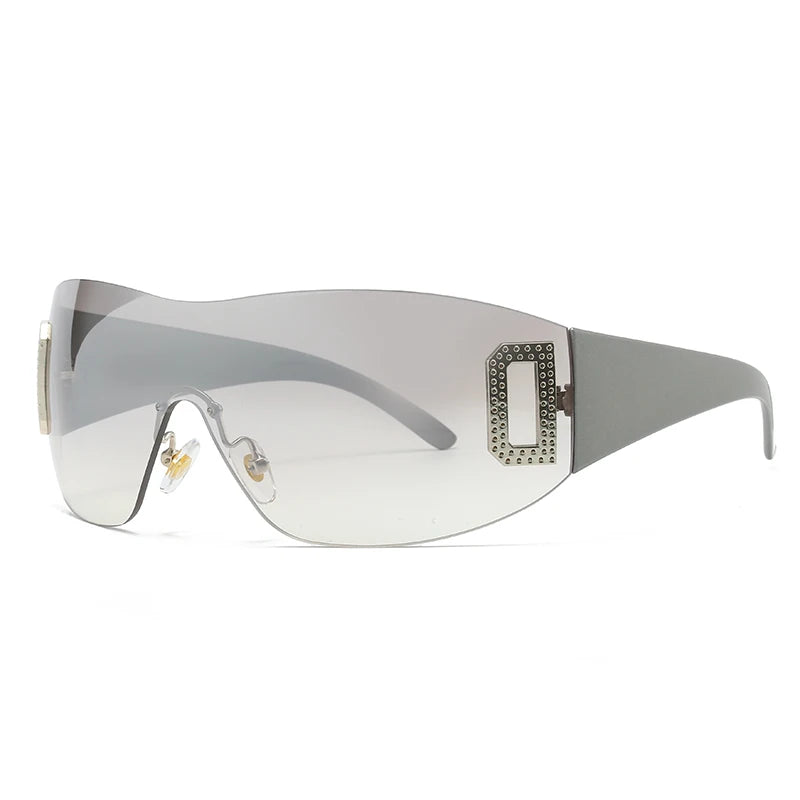 RBB Y2K One-Piece Sunglasses – Unisex UV400 Designer Punk Sports Shades