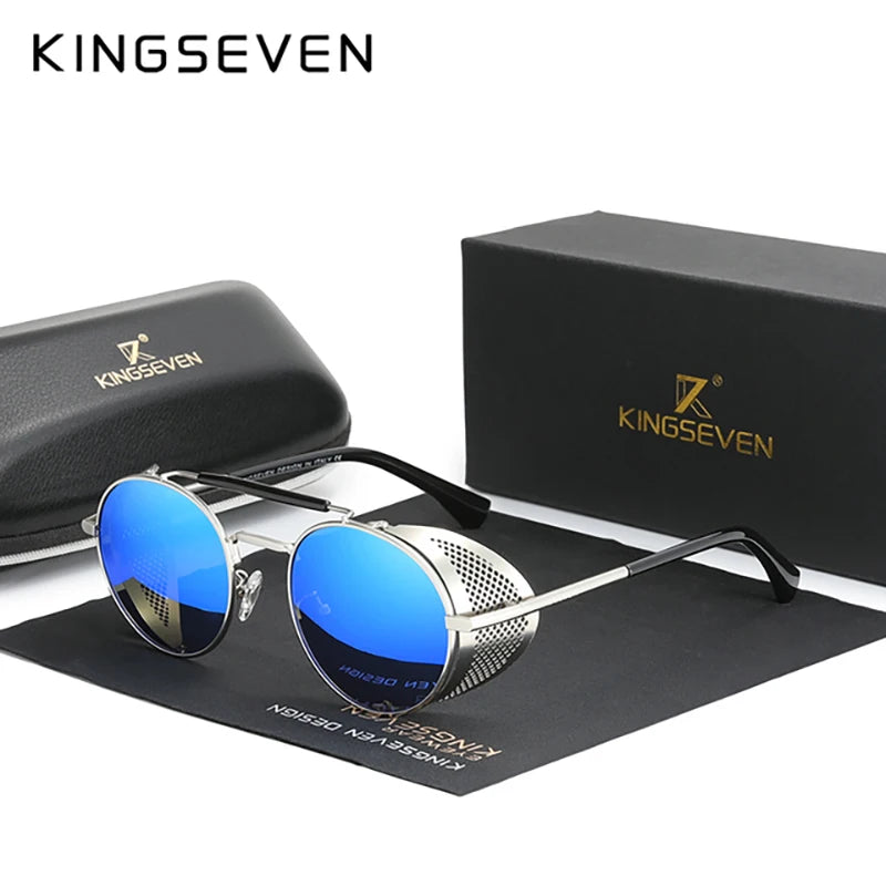 RBB Retro Steampunk Round Sunglasses – Polarized UV400 Gothic Vintage Eyewear
