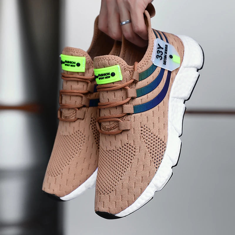 Men’s Summer Mesh Running Sneakers | Breathable, Lightweight, Casual Sport Shoes