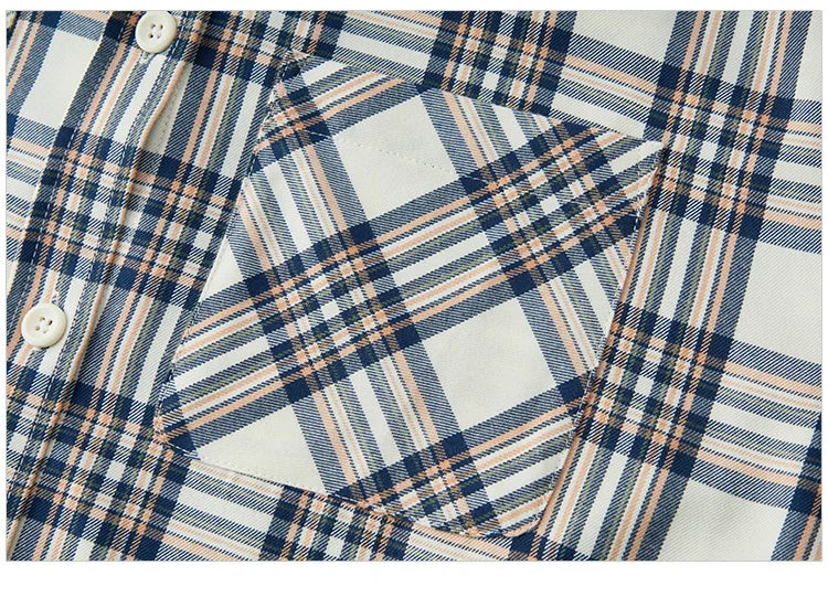 Semir Long Sleeve Shirt Women Mid-long Style Oversize Spring 2025 New Spring Checkered Top Vintage