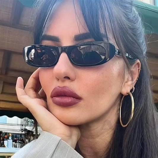 RBB Trendy Cat Eye & Rectangle Sunglasses – UV400 Narrow Frame for Women & Men