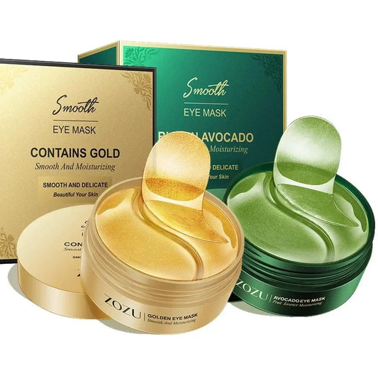 60/120PCS Avocado Gold Eye Masks – Anti-Wrinkle, Moisturizing & Dark Circle Treatment