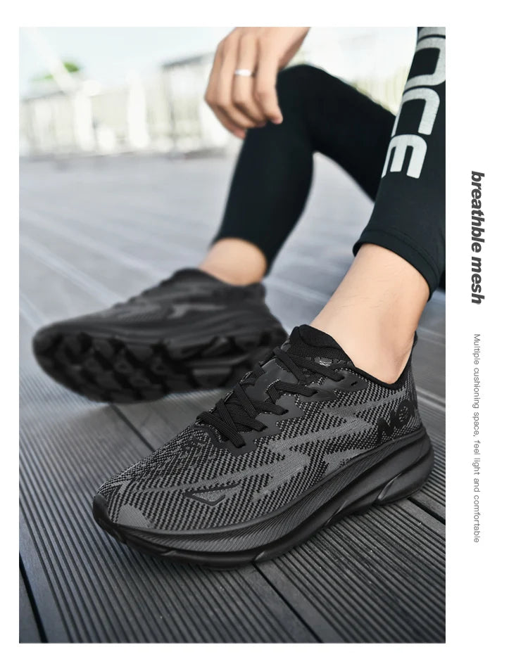 Men’s Trendy Sports Shoes – Fashion Comfort in Blue, Orange & Black
