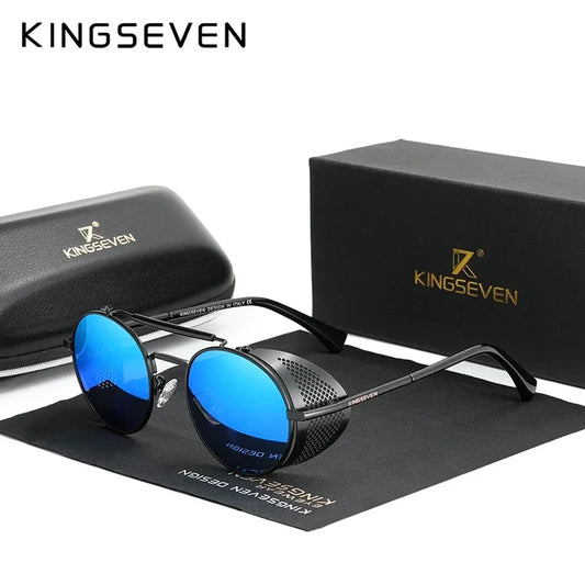 RBB Retro Steampunk Round Sunglasses – Polarized UV400 Gothic Vintage Eyewear