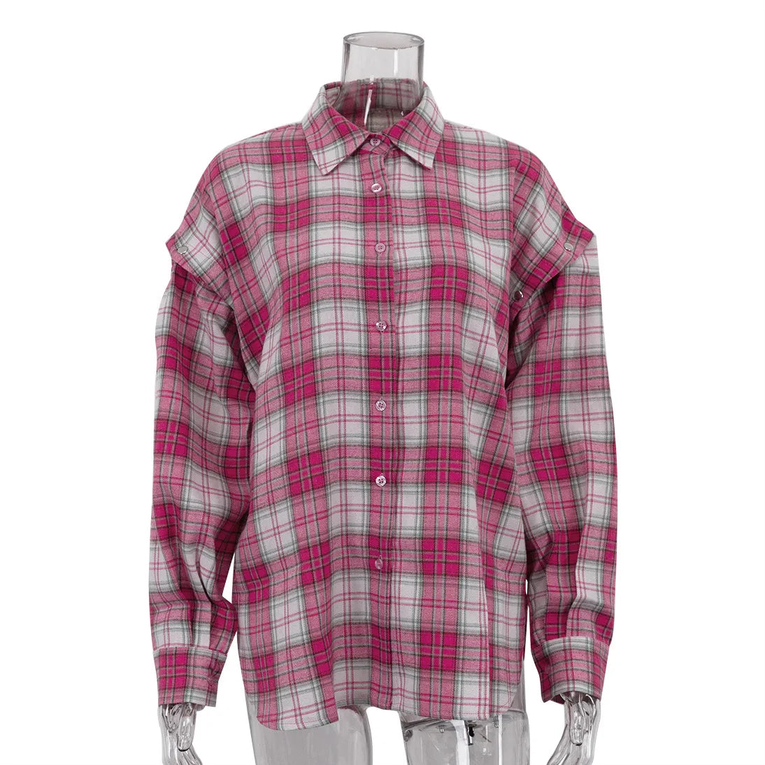 Tossy Casual Printed Patchwork Shirts Top Female Patchwork Lapel Loose Contrast Long Sleeve Elegant Coat For Women Summer Top