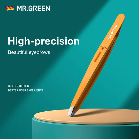 Colorful Stainless Steel Eyebrow Tweezer – Precision Slanted Tip for Fine Hair Removal & Makeup