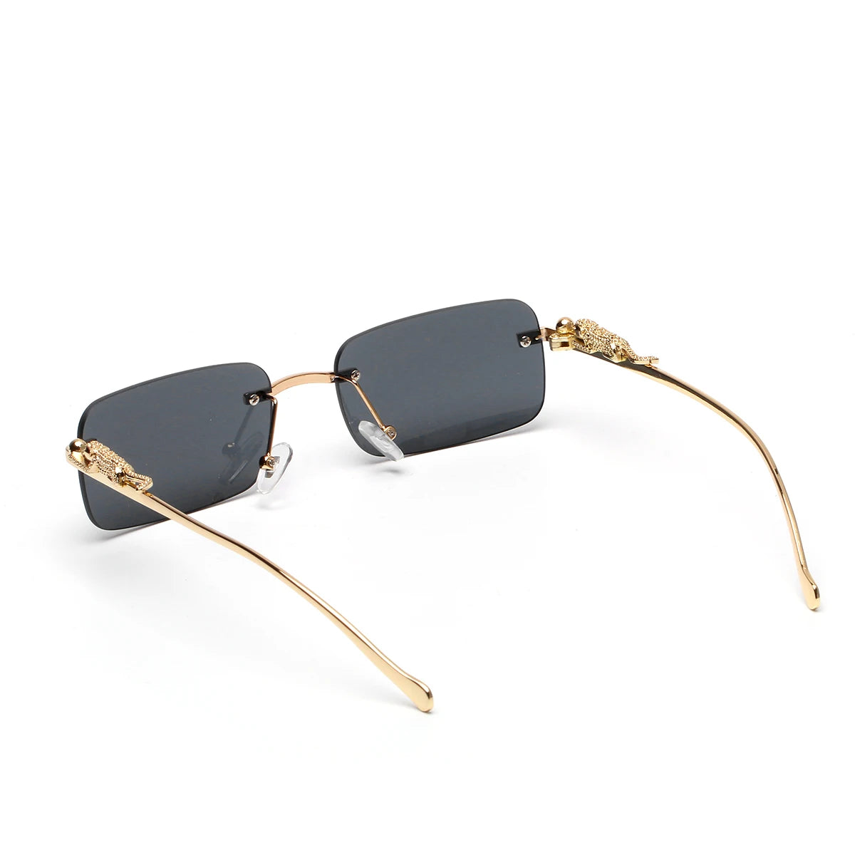 RBB Rimless Square Metal Sunglasses – Unisex UV400 Outdoor Designer Shades